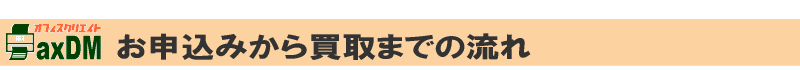 FAXDM原稿買取りの流れ