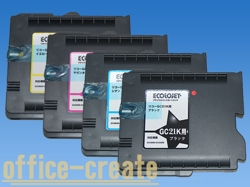 GC21KCMY(Mサイズ)4色セット互換インクリサイクル品
